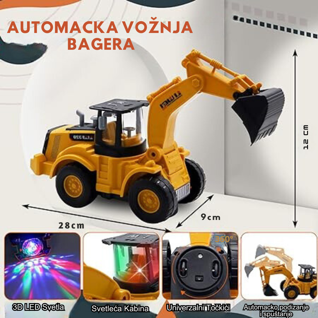 Automacki Građevinski Bager - Igračka za decu